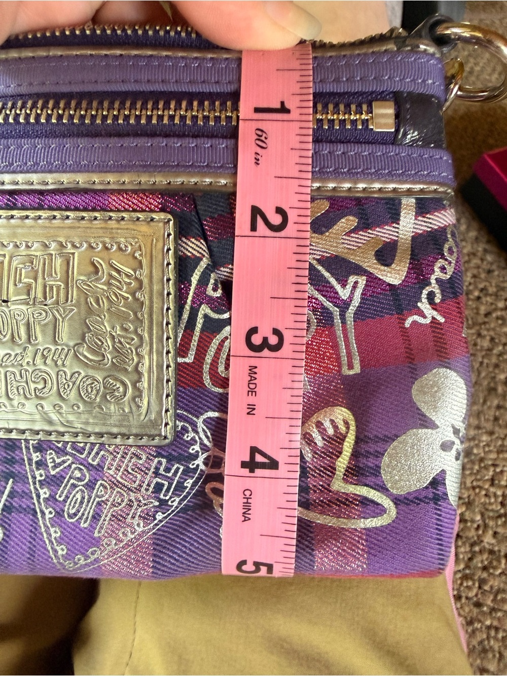 Coach Poppy Glam Graffiti Wristlet - Picture 7 of 12